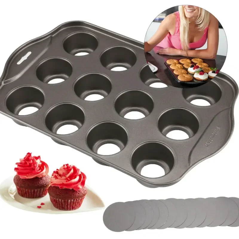 Muffin Tin Nonstick - 12 Mini cuisson fromage gâteau tasse