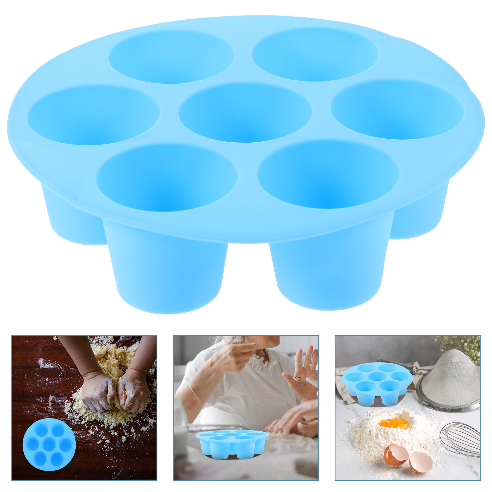 Muffin Tin Nonstick - Moule à muffins en silicone antiadhésif,