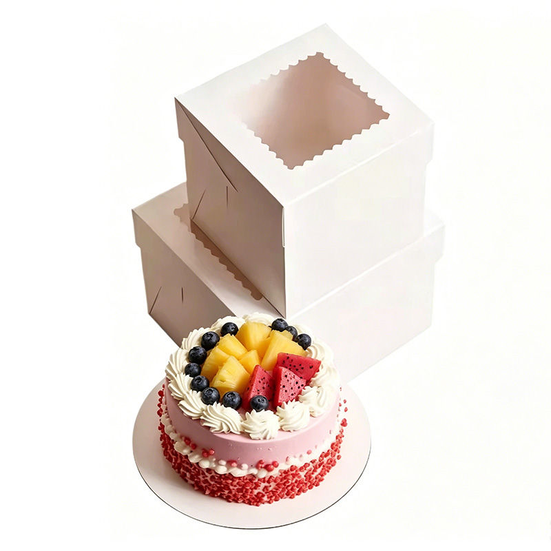 Kitchen Tools For Baking - Boîtes de pâtisserie blanches avec fenêtre,