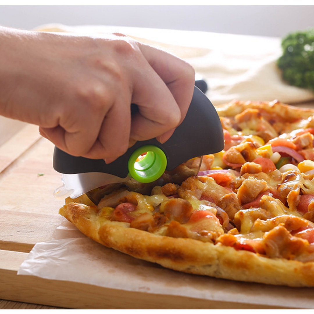 Kitchen Roller Baking - Couteau à pizza rond en acier