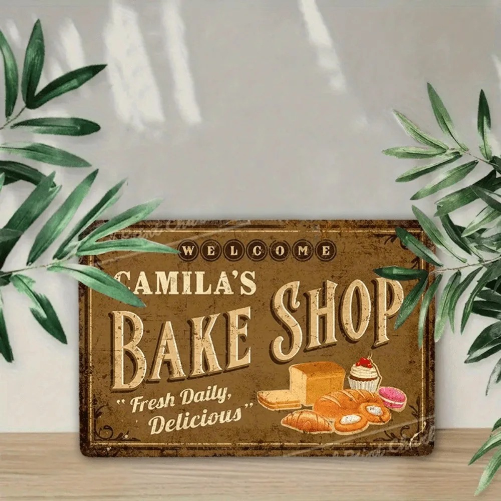 Kitchen Baking Wall Art - CIFbuy Plaque Métallique en Aluminium Vintage