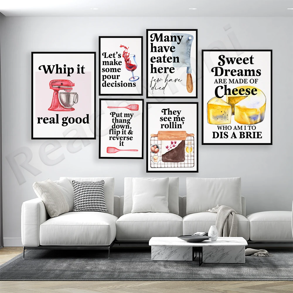 Affiches de citations de cuiss - Kitchen Baking Wall Art avis et prix