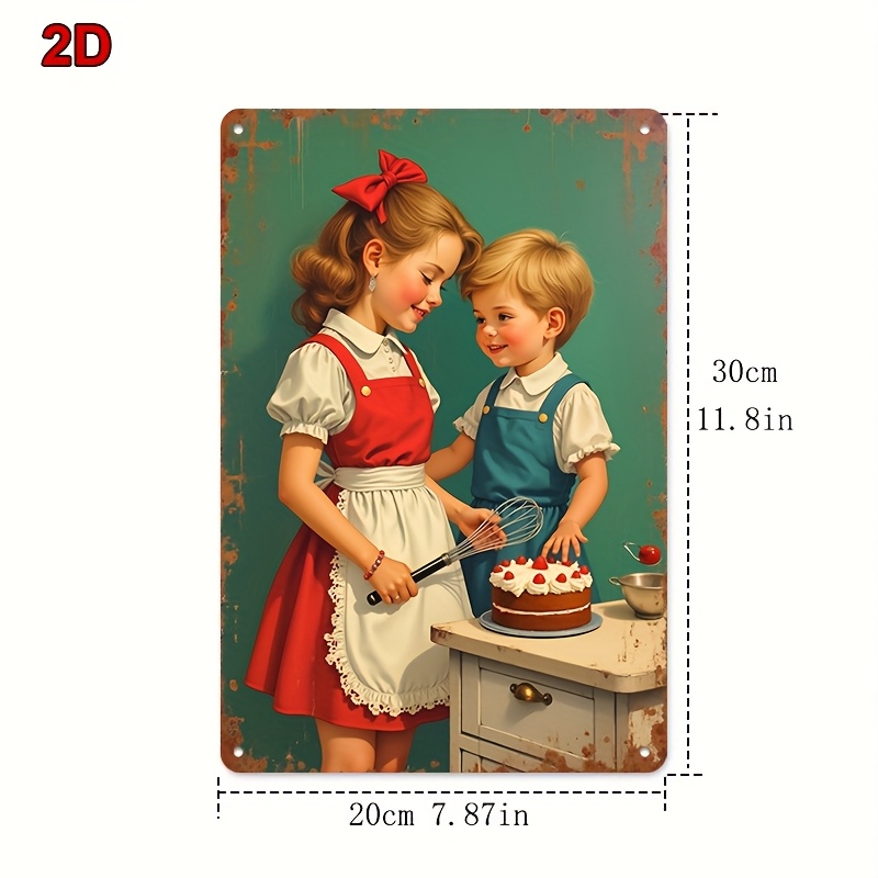 Plaque en métal 8x12 pouces, t - Kitchen Baking Wall Art avis et prix
