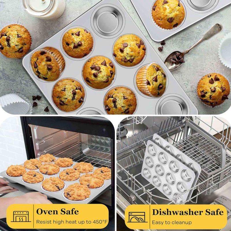 Moule à muffins en acier inoxy - Muffin Tin Nonstick avis et prix