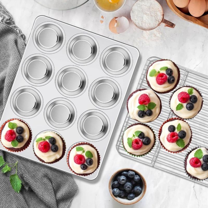 Moule à muffins en acier inoxy - Muffin Tin Nonstick avis et prix