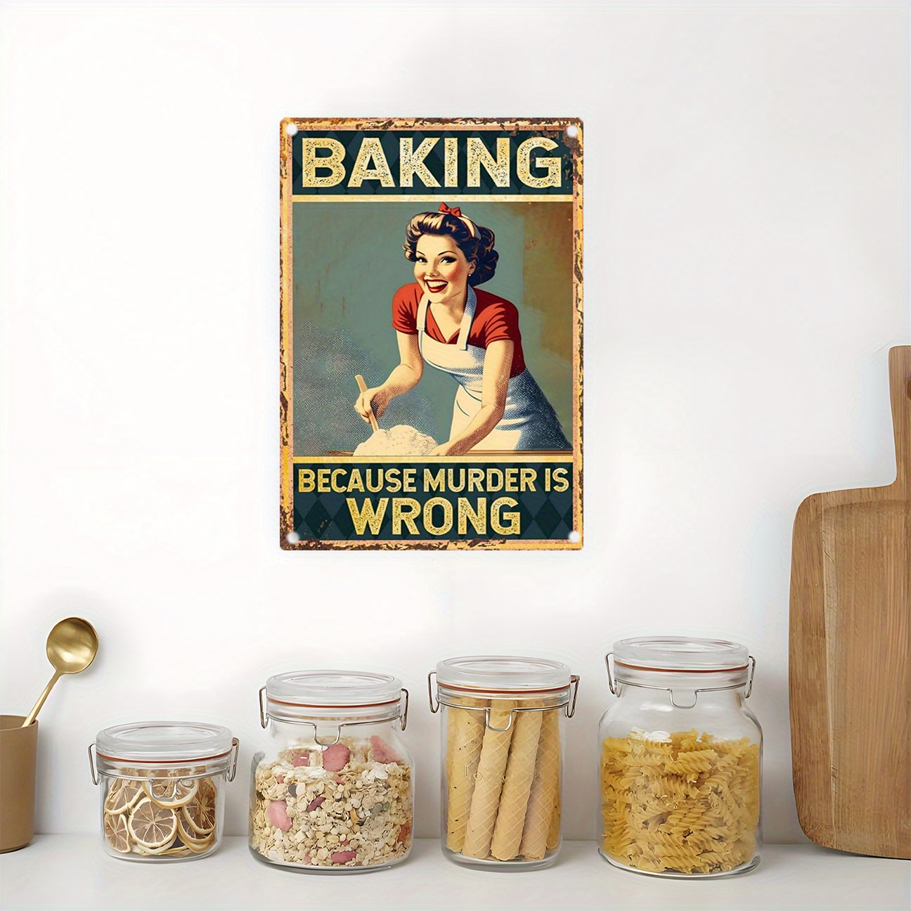 Décoration murale en métal vin - Kitchen Baking Wall Art avis et prix