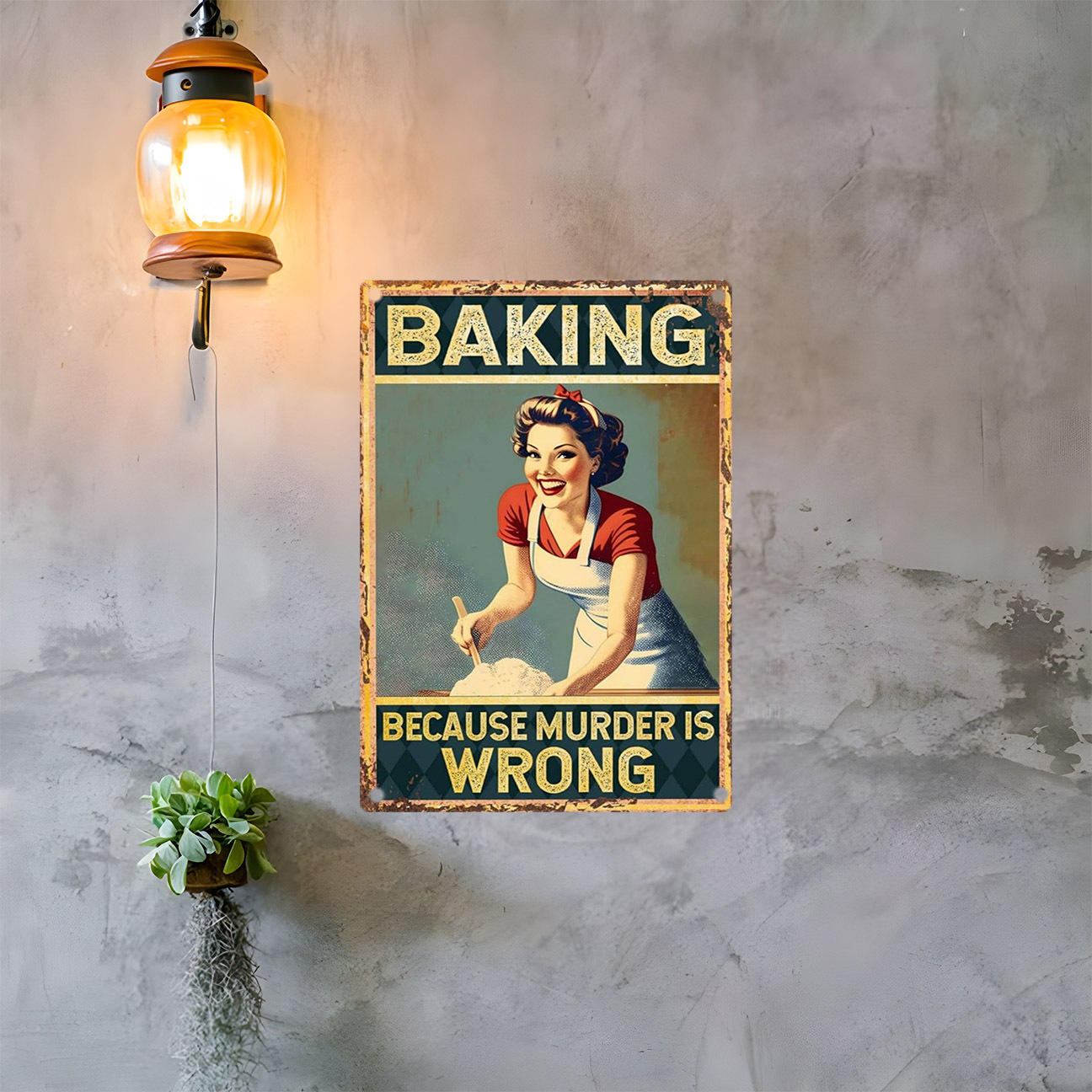 Décoration murale en métal vin - Kitchen Baking Wall Art avis et prix