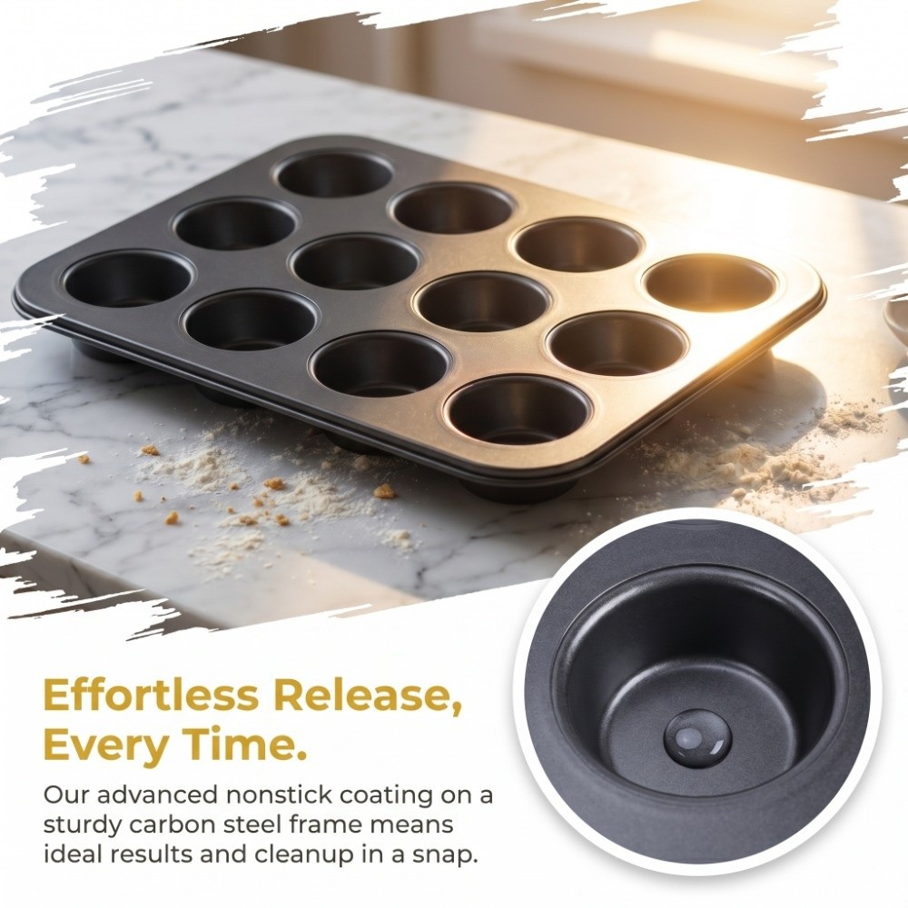 Moule à muffins en acier au ca - Muffin Tin Nonstick avis et prix