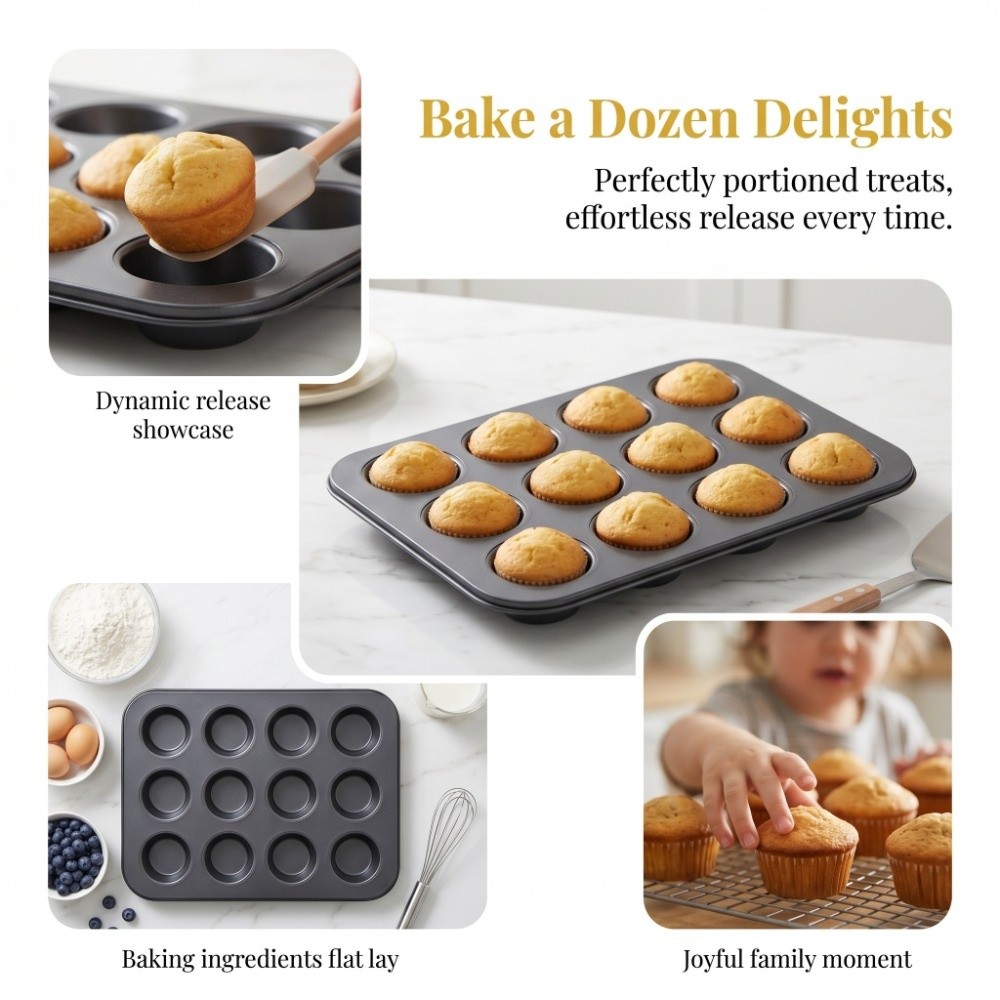 Moule à muffins en acier au ca - Muffin Tin Nonstick avis et prix