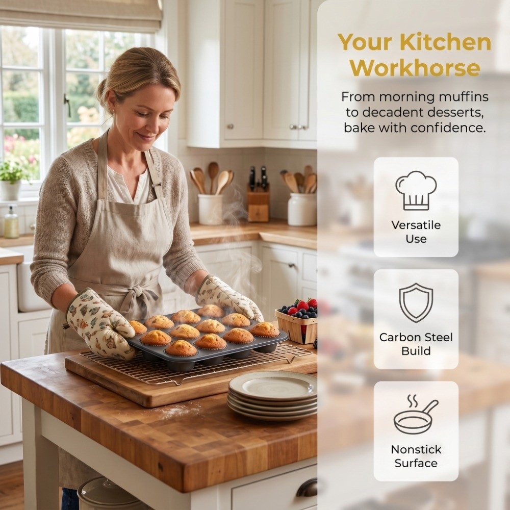 Moule à muffins en acier au ca - Muffin Tin Nonstick avis et prix
